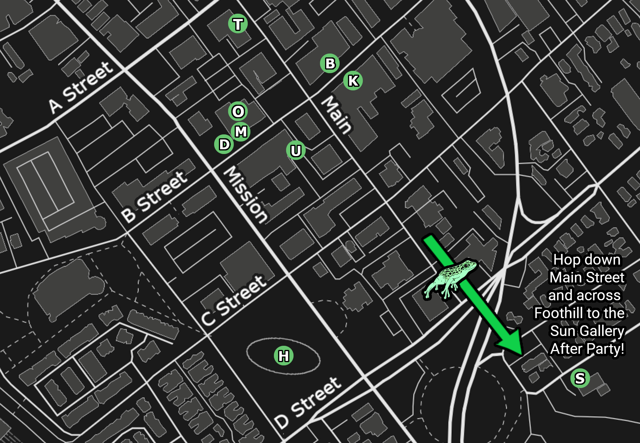 Map of Downtown Hayward