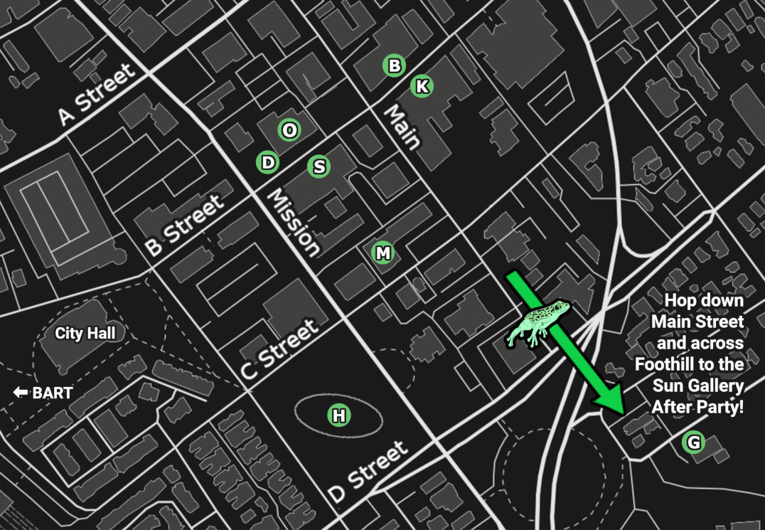 Map of Downtown Hayward